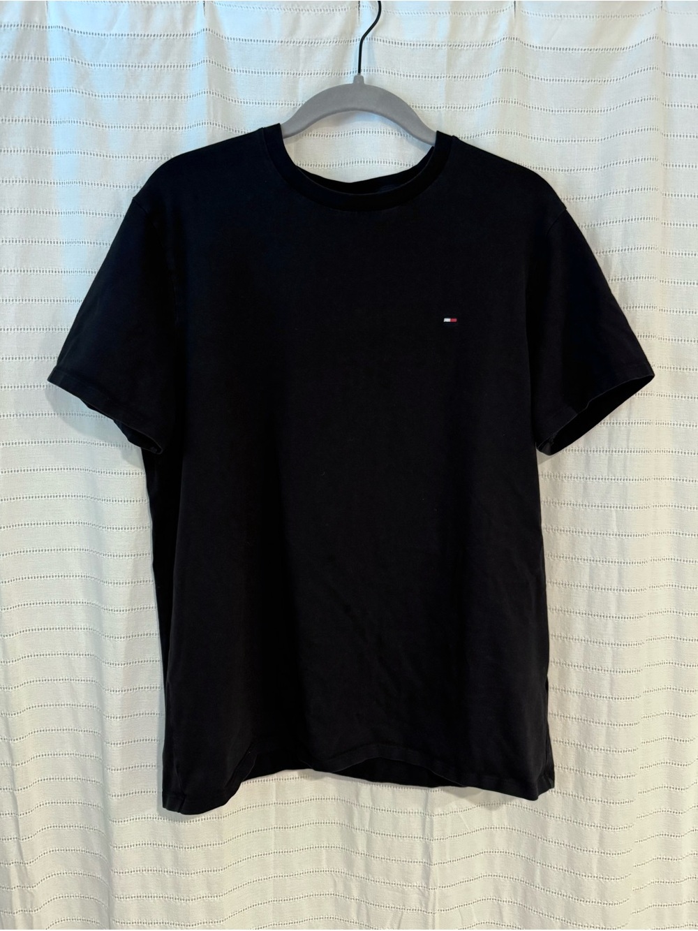 Tommy Hilfiger Classic Black Crew Neck Short Sleeve T-Shirt Size Medium